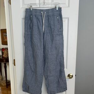 Athleta Cabo Linen Wide Leg Pants